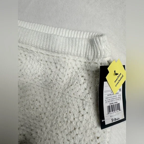 Art Class Sweater Knit Skirt Girls Size Medium 7/8 White Elastic Waist Lined - Picture 3 of 10